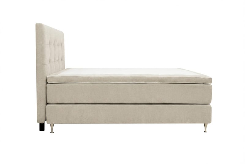 HVILA Premium Komplett Sängpaket 160x200 cm Kontinentalsäng med Sänggavel - Beige Tyg - Möbler - Sovrum - Sängar - Kontinentalsängar