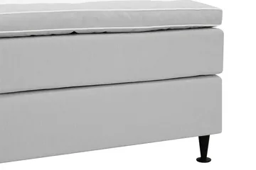 HVILA Plus Komplett Sängpaket – Kontinentalsäng 180x200 cm i Tyg med Sänggavel + Bäddmadrass med Fasthetsgrad Medium - Grå - Möbler - Sovrum - Sängar - Komplett Sängpaket