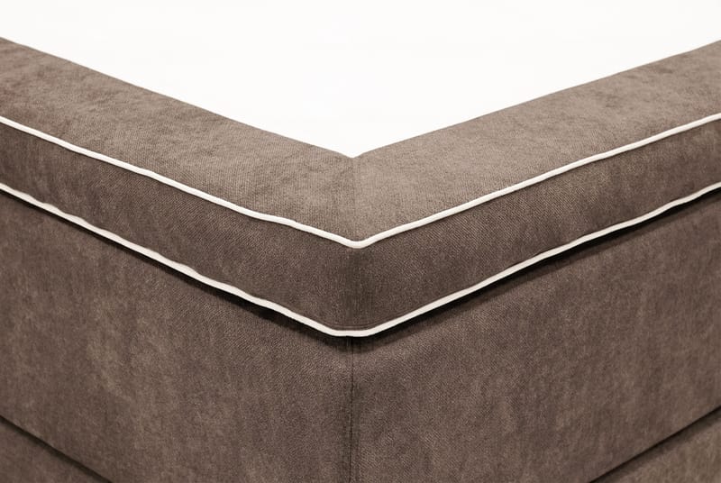 HVILA Premium Komplett Sängpaket 160x200 cm Kontinentalsäng med Sänggavel - Brun Tyg - Möbler - Sovrum - Sängar - Kontinentalsängar