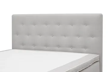 HVILA Plus Komplett Sängpaket – Kontinentalsäng 140x200 cm i Tyg med Förvaring, Sänggavel + Bäddmadrass med Fasthetsgrad Mediumfast - Grå - Möbler - Sovrum - Sängar - Kontinentalsängar