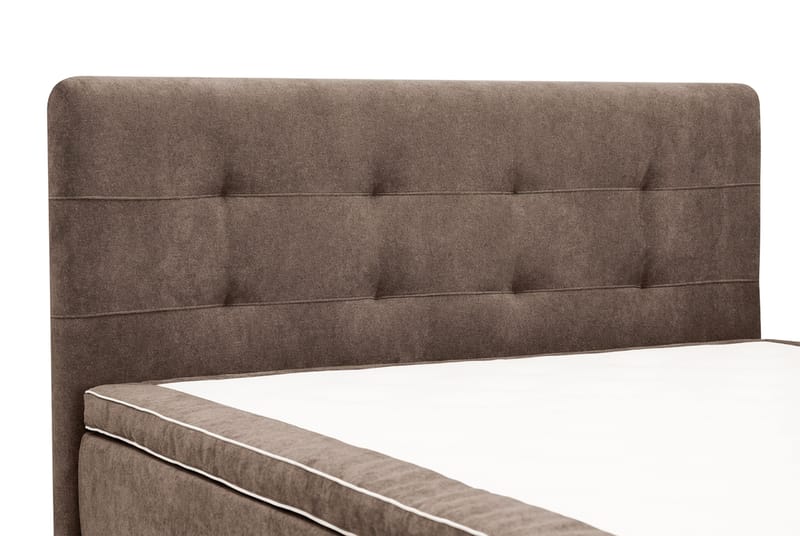 HVILA Premium Komplett Sängpaket 160x200 cm Kontinentalsäng med Sänggavel - Brun Tyg - Möbler - Sovrum - Sängar - Kontinentalsängar