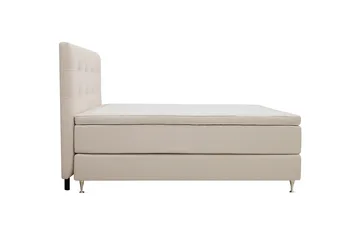 HVILA Premium Komplett Sängpaket 180x200 cm Kontinentalsäng med Sänggavel - Ljusbeige Bouclé - Möbler - Sovrum - Sängar - Kontinentalsängar