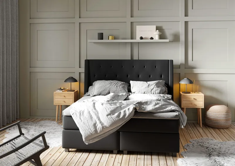 Imperia Komplett Komplett Sängpaket 140x200 cm - Svart - Möbler - Sovrum - Sängar - Komplett Sängpaket