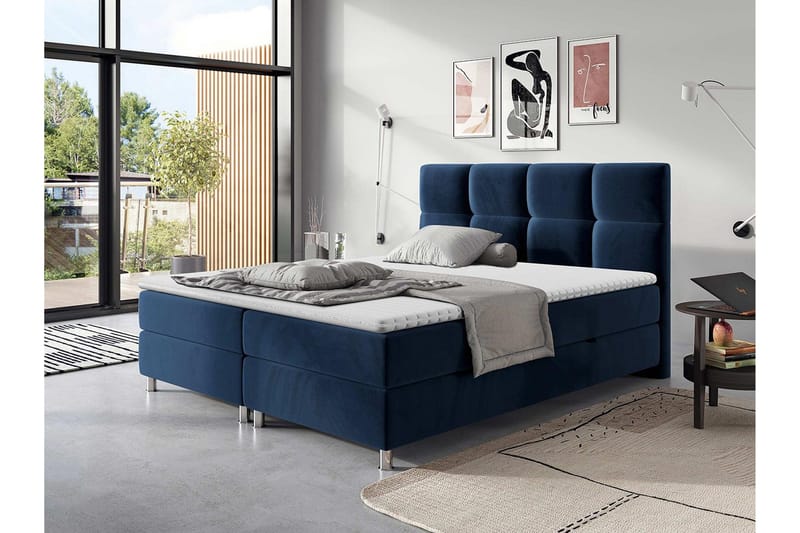 Isoba Sängpaket 140x200 cm Blå - Blå - Möbler - Sovrum - Sängar - Komplett Sängpaket
