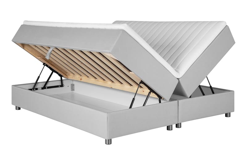 JOLLY Förvaringssäng 180x200 cm Ljusgrå - Ljusgrå - Komplett Sängpaket - Sängar med förvaring