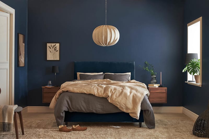 JOLLY PLUSS Kontinentalsäng 120x200 cm Mörkblå - Mörkblå - Komplett Sängpaket - Kontinentalsängar
