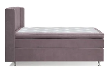 Joluma Komplett Sängpaket – Kontinentalsäng 105x200 cm i Tyg med Sänggavel + Bäddmadrass med Fasthetsgrad Fast - Mörkrosa - Möbler - Sovrum - Sängar - Komplett Sängpaket