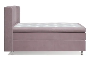 Joluma Komplett Sängpaket – Kontinentalsäng 105x200 cm i Tyg med Sänggavel + Bäddmadrass med Fasthetsgrad Fast - Vintagerose - Möbler - Sovrum - Sängar - Komplett Sängpaket