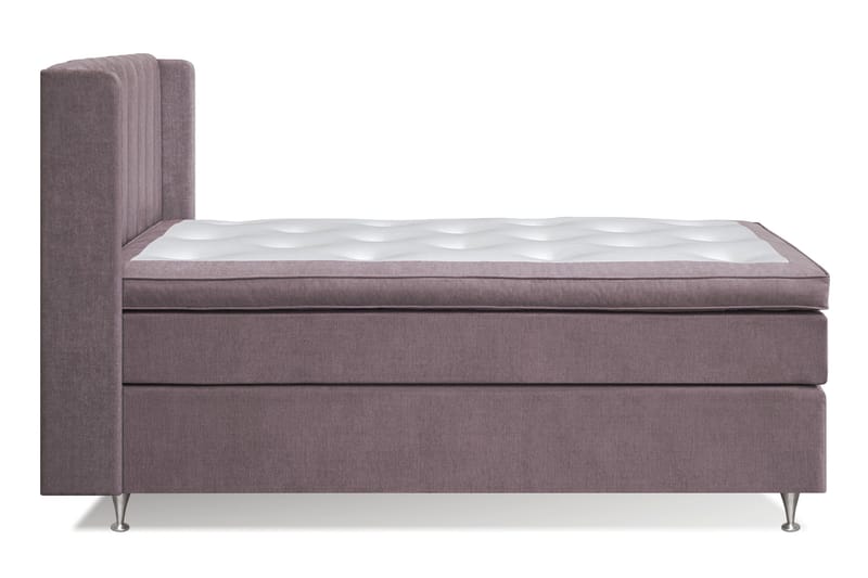 Joluma Komplett Sängpaket – Kontinentalsäng 120x200 cm i Tyg med Sänggavel + Bäddmadrass med Fasthetsgrad Medium - Mörkrosa - Möbler - Sovrum - Sängar - Komplett Sängpaket