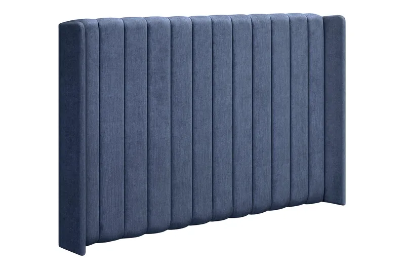 Joluma Komplett Sängpaket – Kontinentalsäng 180x200 cm i Tyg med Sänggavel + Bäddmadrass med Fasthetsgrad Fast - Mörkblå - Möbler - Sovrum - Sängar - Komplett Sängpaket