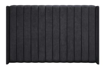 Joluma Komplett Sängpaket – Kontinentalsäng 180x200 cm i Tyg med Sänggavel + Bäddmadrass med Fasthetsgrad Fast - Svart - Möbler - Sovrum - Sängar - Komplett Sängpaket