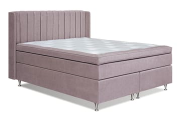 Joluma Komplett Sängpaket – Kontinentalsäng 180x200 cm i Tyg med Sänggavel + Bäddmadrass med Fasthetsgrad Fast - Vintagerose - Möbler - Sovrum - Sängar - Komplett Sängpaket