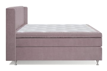 Joluma Komplett Sängpaket – Kontinentalsäng 180x200 cm i Tyg med Sänggavel + Bäddmadrass med Fasthetsgrad Fast - Vintagerose - Möbler - Sovrum - Sängar - Komplett Sängpaket