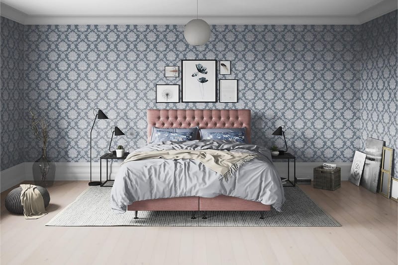 Joluma Kontinentalsäng Medium 105x200 cm - (+Fler val) 105x200 cm Mörkrosa - Möbler - Sovrum - Sängar - Komplett Sängpaket