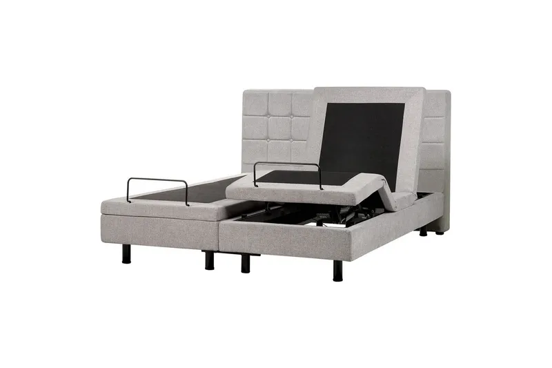 Justerbar säng Duke - Grå, svart, 160x200 cm - Möbler - Sovrum - Sängar - Komplett Sängpaket