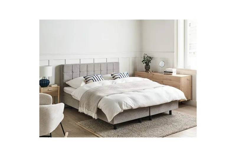Justerbar säng Duke - Grå, svart, 160x200 cm - Möbler - Sovrum - Sängar - Komplett Sängpaket