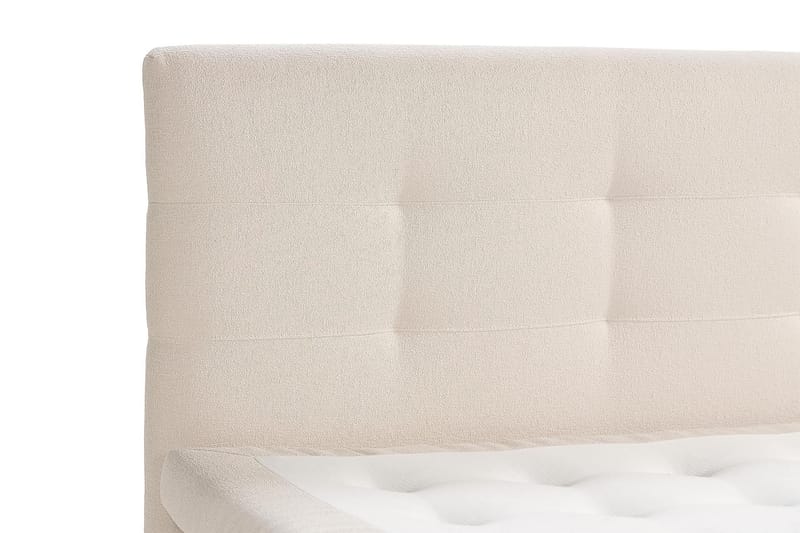 KALASHI Sängpaket Boucle 180x200 Knappad gavel + Madrasskydd - Beige - Möbler - Sovrum - Sängar - Komplett Sängpaket