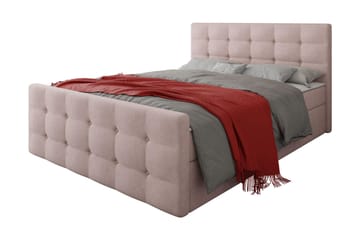 KARST Kontinentalsäng 180x200 cm med Sänggavel Rosa