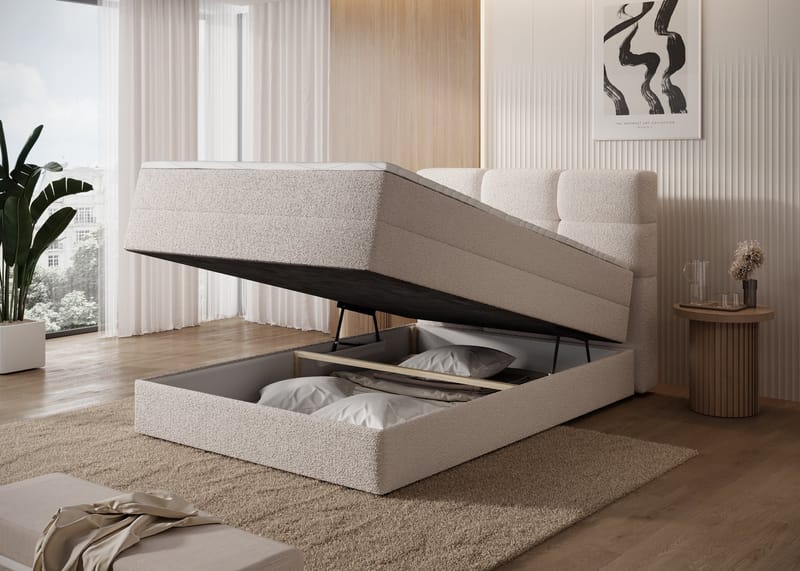 Kasped Sängpaket Kontinentalsäng med förvaring 120x200 cm - svart - Möbler - Sovrum - Sängar - Kontinentalsängar
