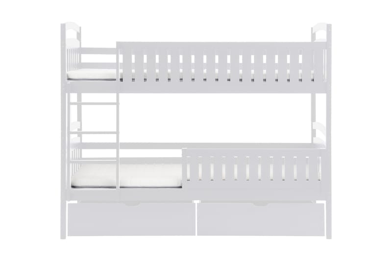 KATSUHISA Våningssäng 90x200 cm Vit - Våningssängar & loftsängar