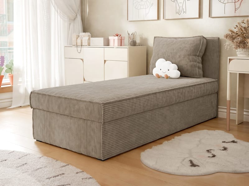 Kelven Liggfåtölj med förvaring 92x205 cm - brun / beige - Möbler - Sovrum - Sängar - Enkelsängar
