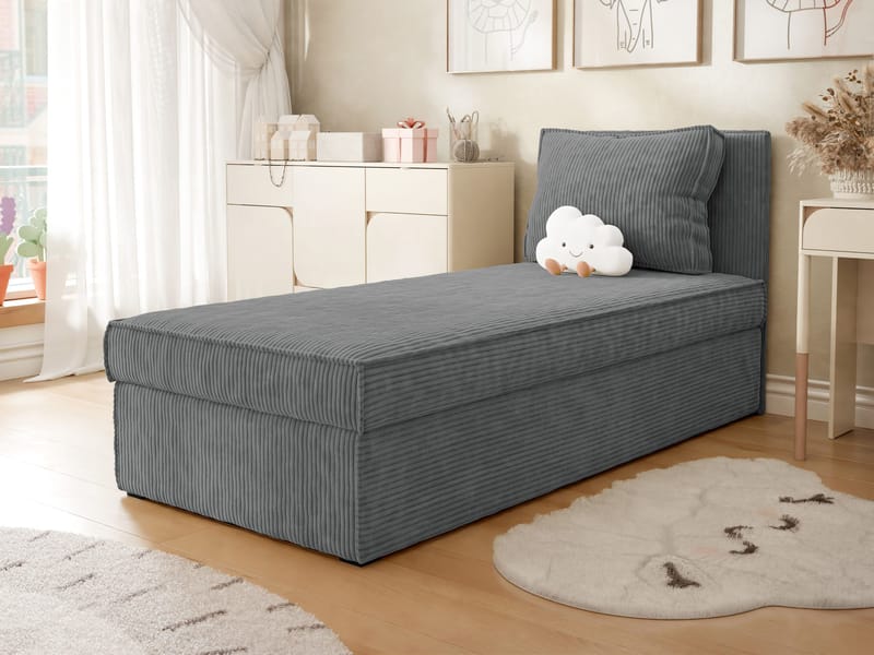 Kelven Liggfåtölj med förvaring 92x205 cm - grå - Möbler - Sovrum - Sängar - Enkelsängar
