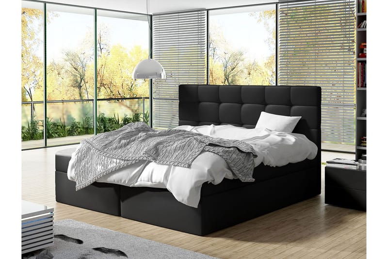 Kleiv Kontinentalsäng 160x200cm  Svart - Svart - Möbler - Sovrum - Sängar - Kontinentalsängar