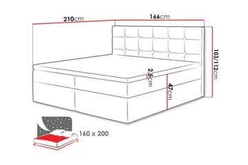 Kleiv Kontinentalsäng 160x200cm Vit  Vit - Vit - Möbler - Sovrum - Sängar - Kontinentalsängar