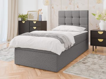 Kleiv Kontinentalsäng med förvaring 100x200 cm - grå - Möbler - Sovrum - Sängar - Kontinentalsängar
