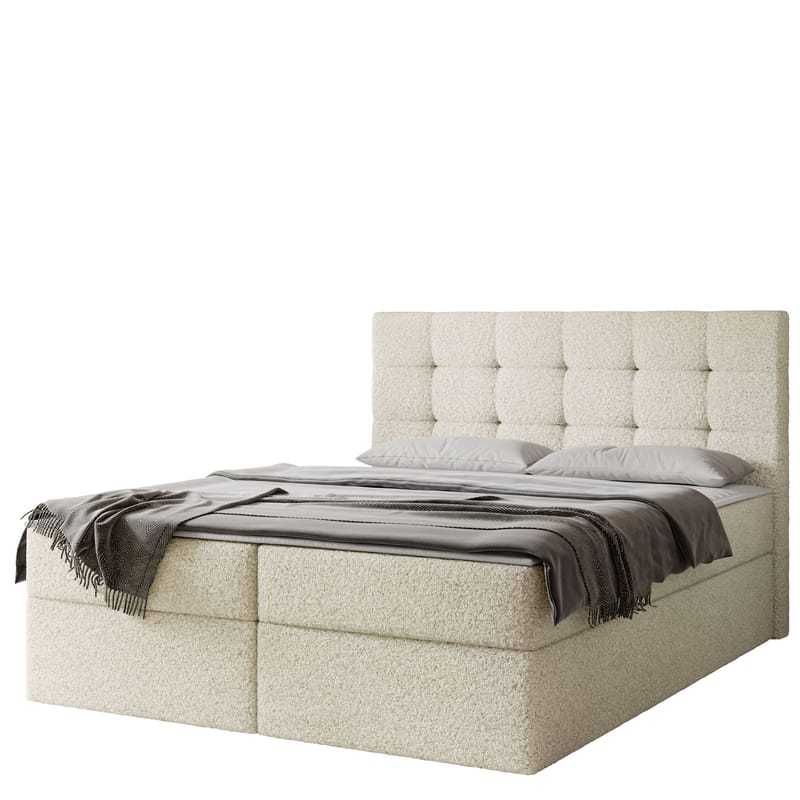 Kleiv Kontinentalsäng med förvaring 160x200 cm, beige