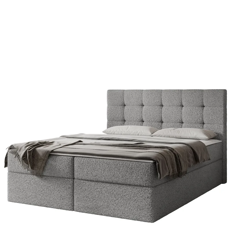 Kleiv Kontinentalsäng med förvaring 180x200 cm, grå