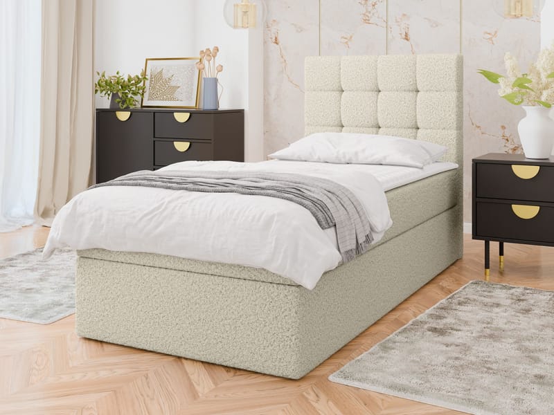 Kleiv Kontinentalsäng med förvaring 80x200 cm - beige - Möbler - Sovrum - Sängar - Kontinentalsängar