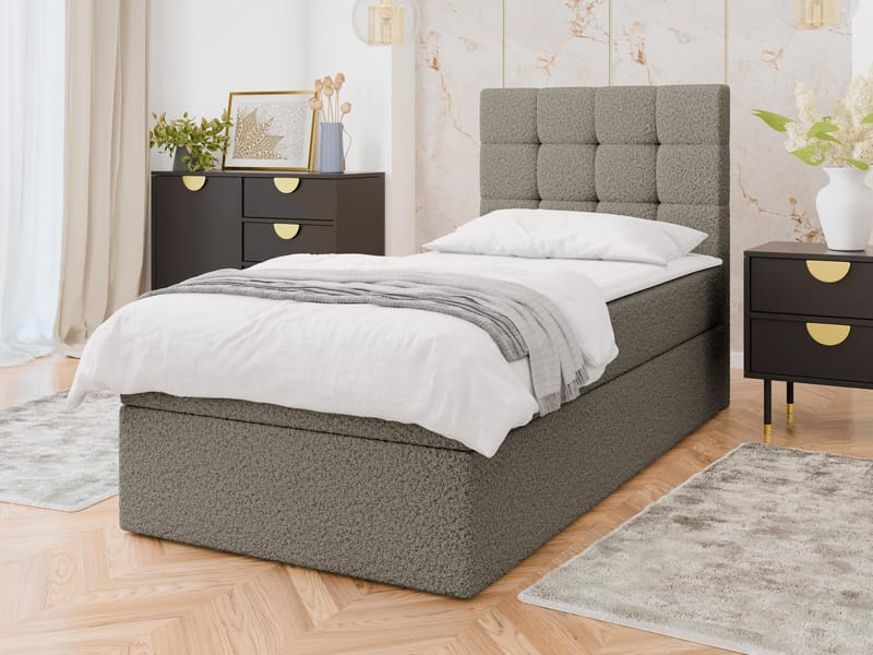 Kleiv Kontinentalsäng med förvaring 90x200 cm - grå - Möbler - Sovrum - Sängar - Kontinentalsängar