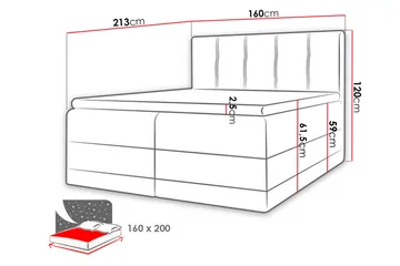 Knarrevik Kontinentalsäng 160x200 - Brun - Möbler - Sovrum - Sängar - Kontinentalsängar