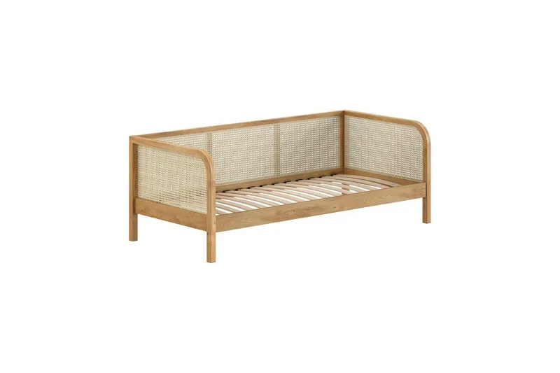 Koj säng 90 x 200 cm Rattan Ek
