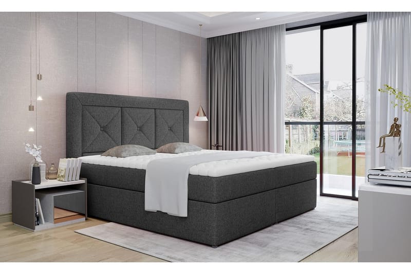 AKARCA Sängpaket 160x200 cm Grå - Möbler - Sovrum - Sängar - Komplett Sängpaket