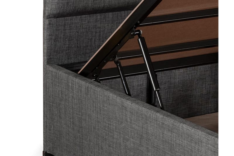 Argentu Kontinentalsäng 100x200 cm - Grå - Möbler - Sovrum - Sängar - Komplett Sängpaket