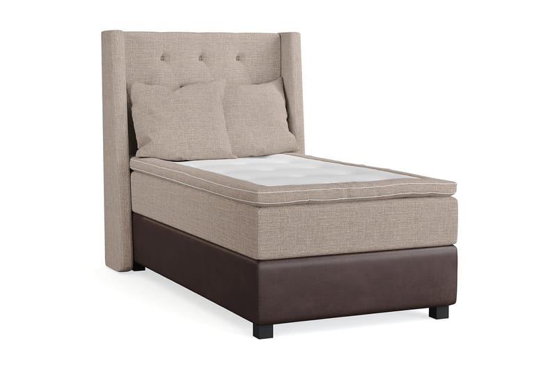 AUSTIN Kontinentalsäng 105x200 (+Fler val) Beige/Brun - Möbler - Sovrum - Sängar - Komplett Sängpaket