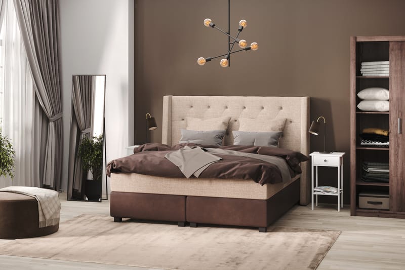 AUSTIN Sängpaket 140x200 m 2 Beiga Kuddar (+Fler val) Beige/ - Möbler - Sovrum - Sängar - Komplett Sängpaket
