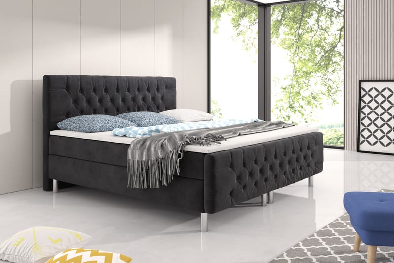 CALABRIA Komplett Sängpaket 180x200 Svart - Möbler - Sovrum - Sängar - Komplett Sängpaket
