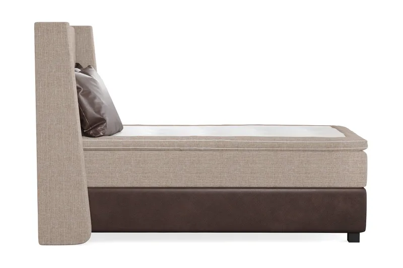Cuba Sängpaket 105x200 med Två Bruna Kuddar - (+Fler val) Beige/Brun - Möbler - Sovrum - Sängar - Kontinentalsängar