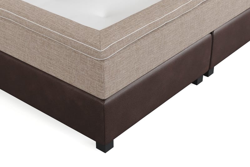 Cuba Sängpaket 210x210 med Två Bruna Kuddar - (+Fler val) Beige/Brun - Möbler - Sovrum - Sängar - Kontinentalsängar