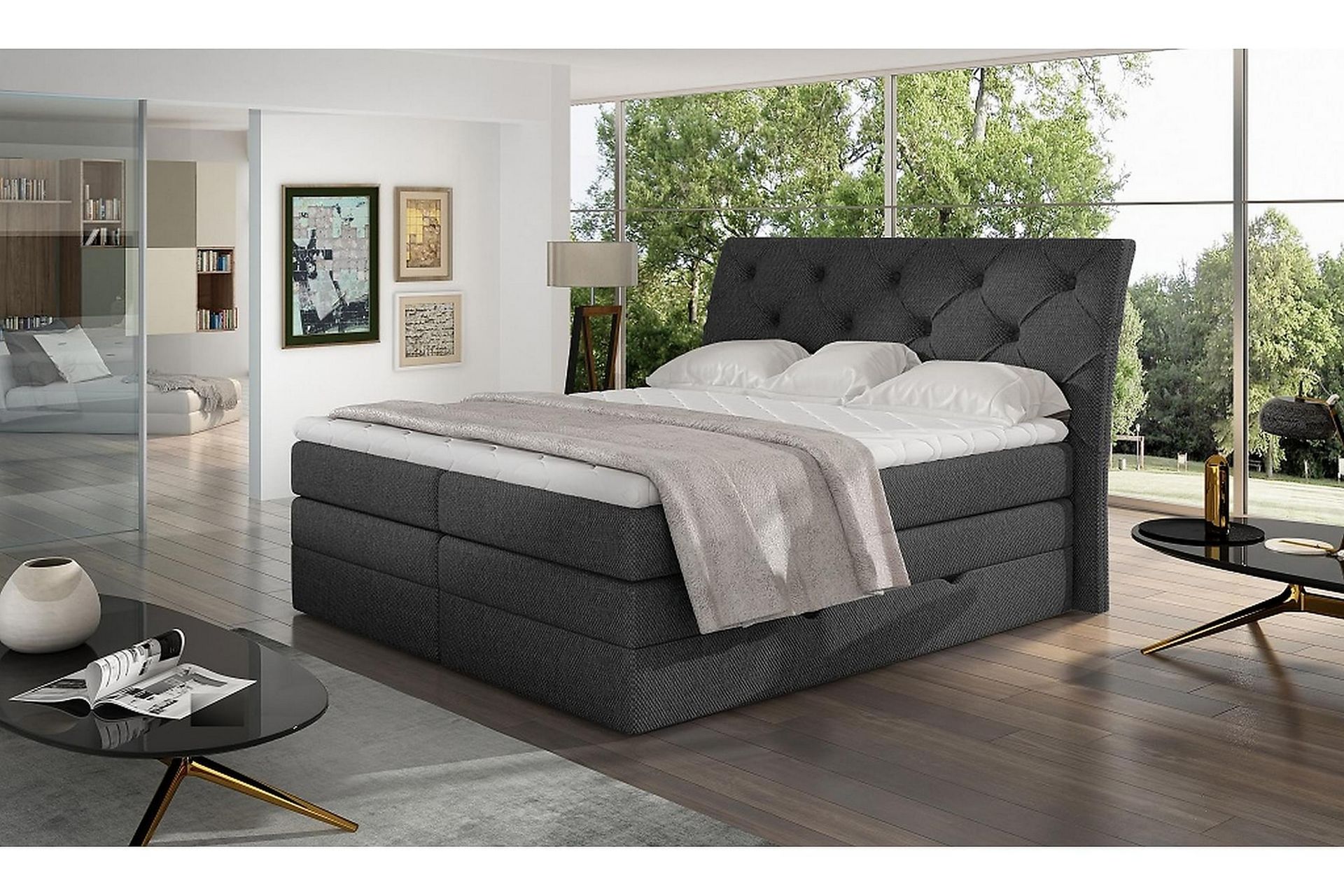 DARBRES Sängpaket 180x200 cm Grå - Möbler - Sovrum - Sängar - Komplett Sängpaket