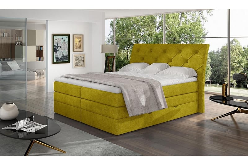 DARBRES Sängpaket 180x200 cm Gul - Möbler - Sovrum - Sängar - Komplett Sängpaket