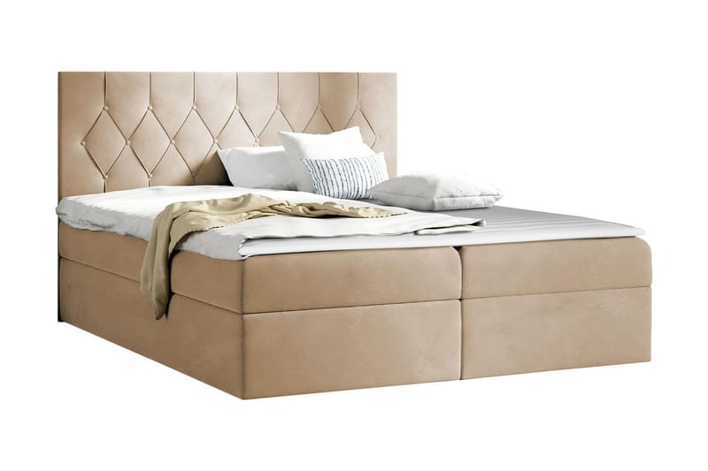 Davender Sängpaket Kontinentalsäng 180x200 cm med Förvaring - Beige - Möbler - Sovrum - Sängar - Komplett Sängpaket