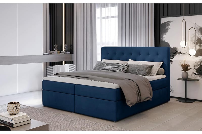 DUNTROON Sängpaket 180x200 cm Blå - Komplett Sängpaket