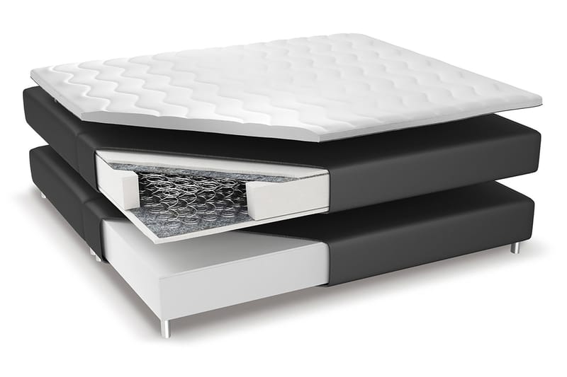 ELIO Komplett Sängpaket 180x200 med Förvaring Grå/Sammet - Möbler - Sovrum - Sängar - Komplett Sängpaket