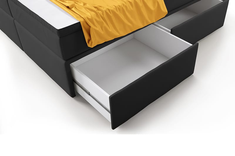ELIO Komplett Sängpaket 180x200 med Förvaring Grå/Sammet - Möbler - Sovrum - Sängar - Komplett Sängpaket