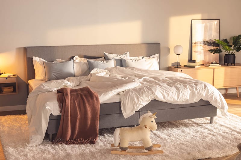 Ella Familjesäng Sängpaket 280x210  cm - (+Fler val) Ljusgrå - Möbler - Sovrum - Sängar - Kontinentalsängar