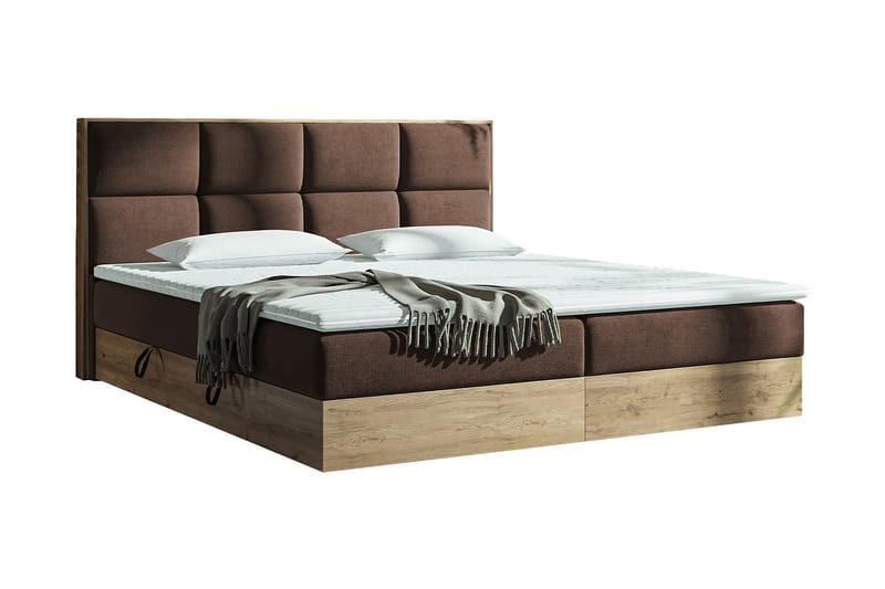 Förvaringssäng EUPHORIA 180x200 - Brun - Möbler - Sovrum - Sängar - Komplett Sängpaket